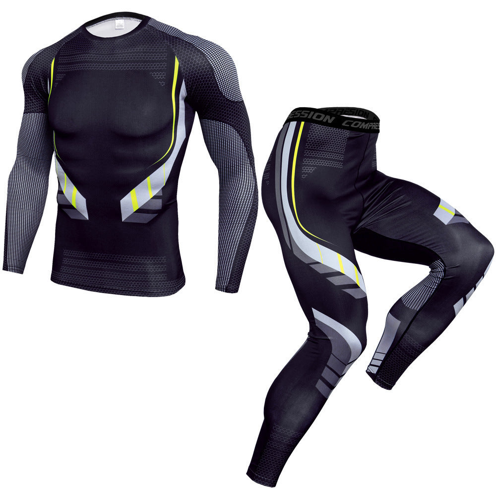 Spoted Gym Suit With Self Variation