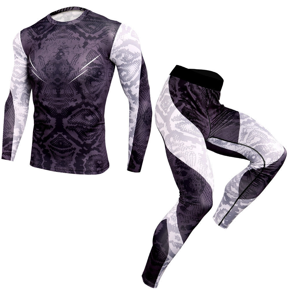 Spoted Gym Suit With Self Variation