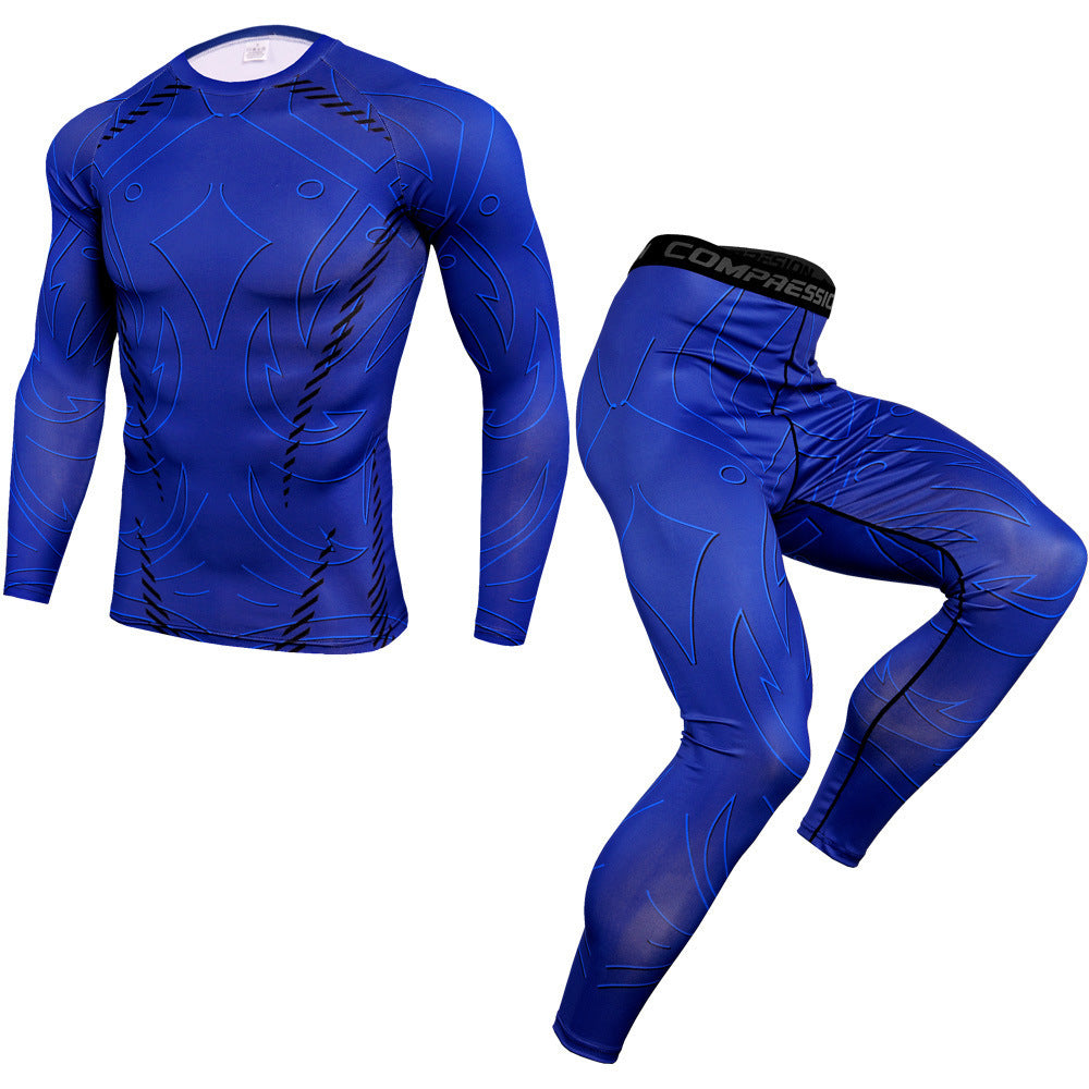Spoted Gym Suit With Self Variation