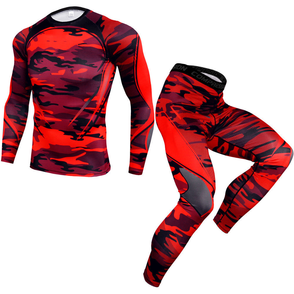 Spoted Gym Suit With Self Variation