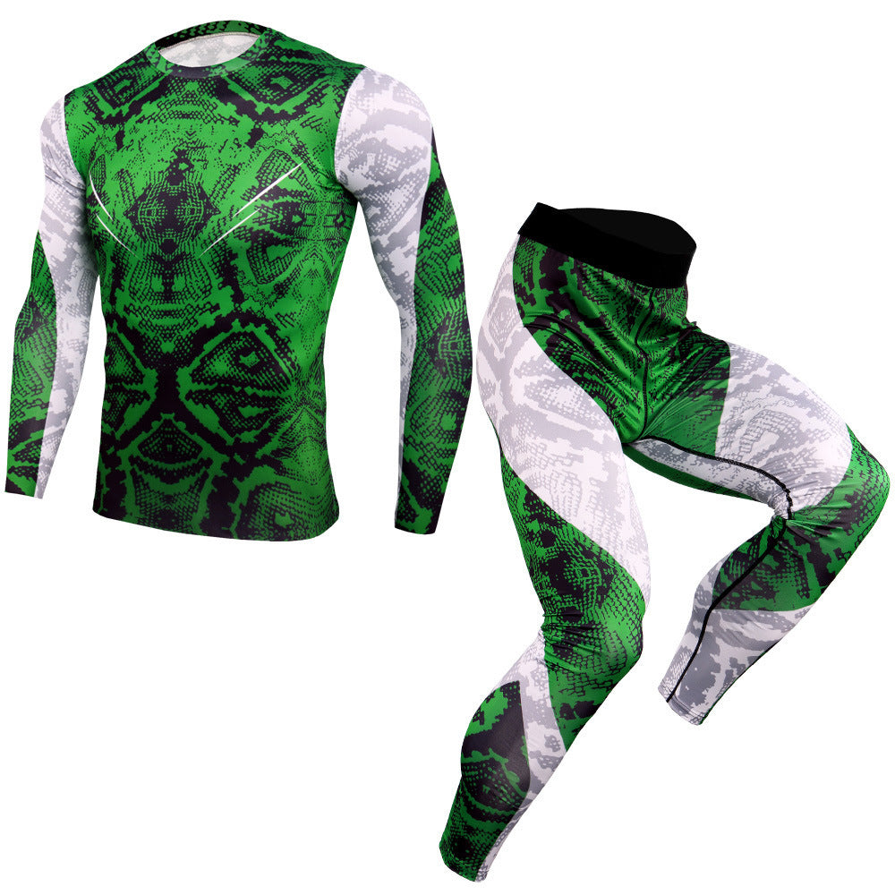Spoted Gym Suit With Self Variation