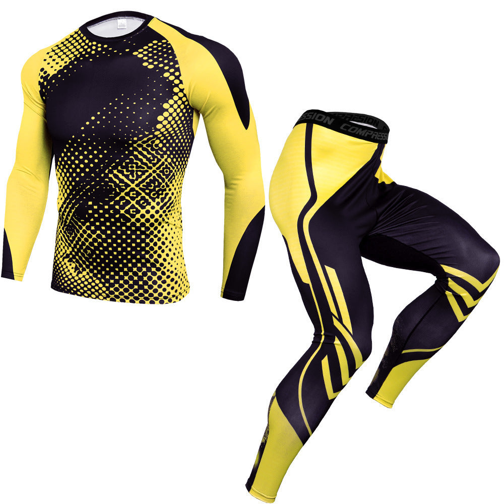 Spoted Gym Suit With Self Variation