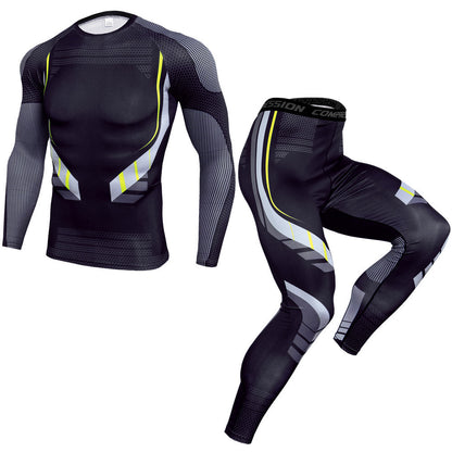 Spoted Gym Suit With Self Variation