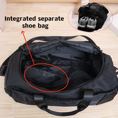 Large Capacity Sport Gym Duffle  travel work Bag With Separate Shoe Compartment
