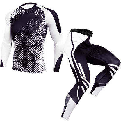 Spoted Gym Suit With Self Variation