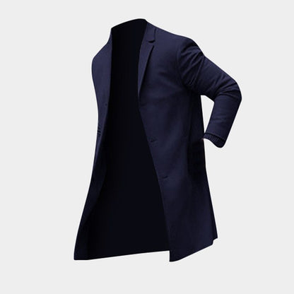 Winter Long Classic Overcoat Solid Slim Fit