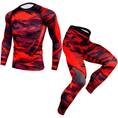 Spoted Gym Suit With Self Variation