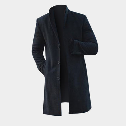 Winter Long Classic Overcoat Solid Slim Fit